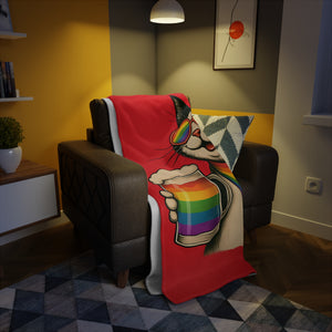 Beers & Queers  Rainbow Cat Blanket