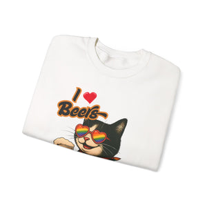 Rainbow Cat LGBTQ+ Pride Crewneck Sweatshirt