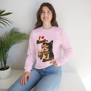 Rainbow Cat LGBTQ+ Pride Crewneck Sweatshirt