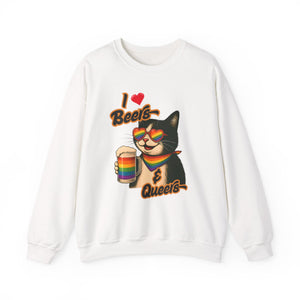Rainbow Cat LGBTQ+ Pride Crewneck Sweatshirt