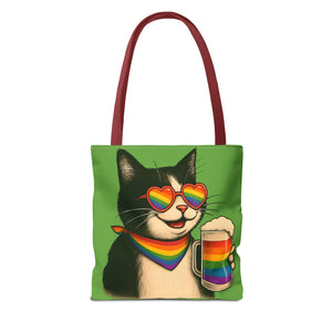Pride Cat Tote Bag, Rainbow Accessories
