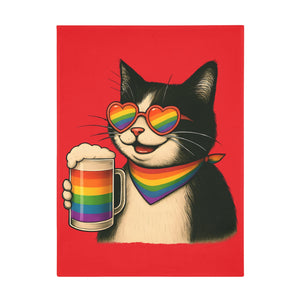 Beers & Queers  Rainbow Cat Blanket