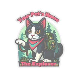 Personalised Cat or Dog Explorer Kiss-Cut Stickers