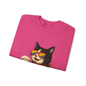 Beers & Queers Pride Cat Sweatshirt - Unisex Crewneck