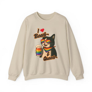 Rainbow Cat LGBTQ+ Pride Crewneck Sweatshirt