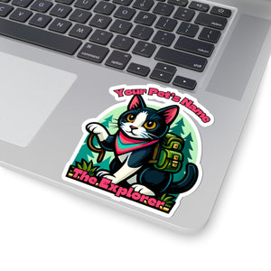 Personalised Cat or Dog Explorer Kiss-Cut Stickers