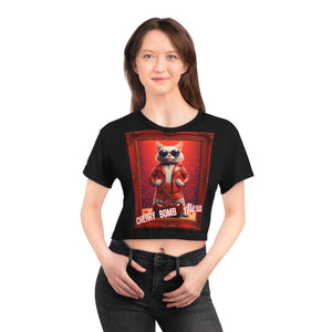 Retro Cat Crop Tee - Fun and Stylish, Perfect for Pet Lovers, Birthday Gifts, Casual Wear, Festival Outfits, Vintage Vibe
