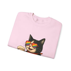 Beers & Queers Pride Cat Sweatshirt - Unisex Crewneck