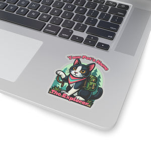 Personalised Cat or Dog Explorer Kiss-Cut Stickers