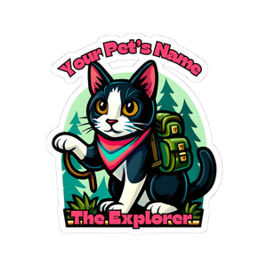 Personalised Cat or Dog Explorer Kiss-Cut Stickers