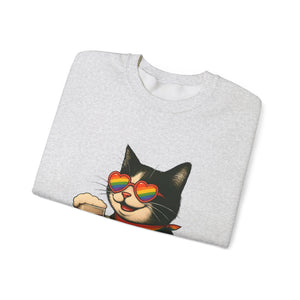 Beers & Queers Pride Cat Sweatshirt - Unisex Crewneck