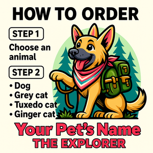 Kids Tee - Personalized Adventurous Cat Explorer Shirt for Birthdays & Gifts