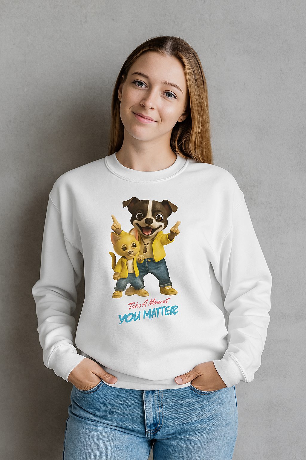 Kids Sweatshirt with Uplifting Design | Perfect Gift for Birthdays, Encouragement, Playdates, Animal Lovers, You Matter Theme