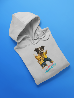Dog Lovers Youth Hoodie - You Matter, Cute Animal Sweatshirt, Gift for Kids, Pet Lovers, Cozy Hoodie for All Occasions