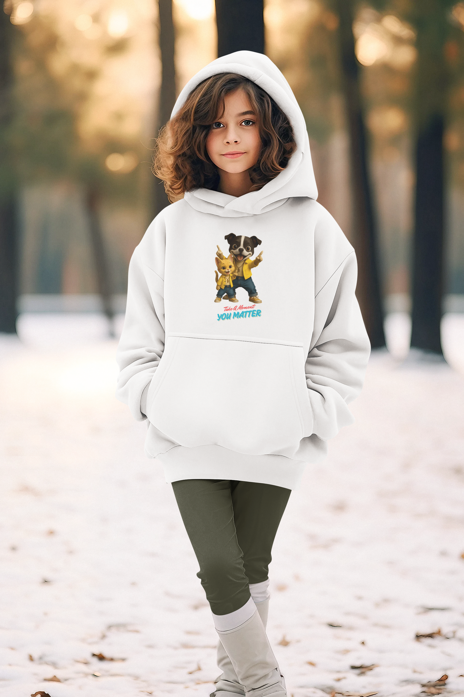 Dog Lovers Youth Hoodie - You Matter, Cute Animal Sweatshirt, Gift for Kids, Pet Lovers, Cozy Hoodie for All Occasions