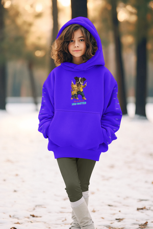 Dog Lovers Youth Hoodie - You Matter, Cute Animal Sweatshirt, Gift for Kids, Pet Lovers, Cozy Hoodie for All Occasions