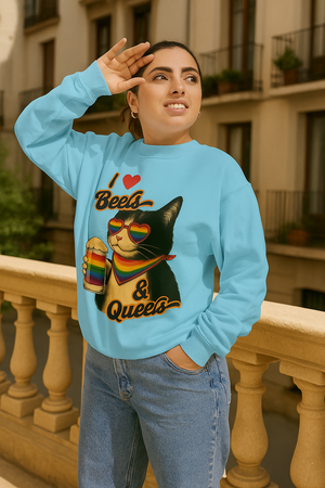 Rainbow Cat LGBTQ+ Pride Crewneck Sweatshirt