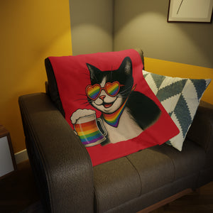 Beers & Queers  Rainbow Cat Blanket