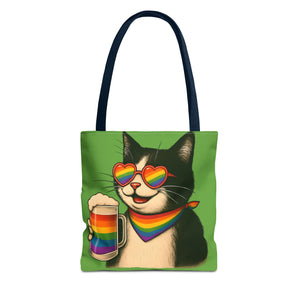 Pride Cat Tote Bag, Rainbow Accessories