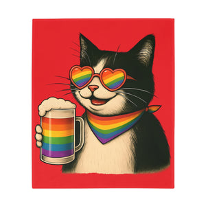 Beers & Queers  Rainbow Cat Blanket
