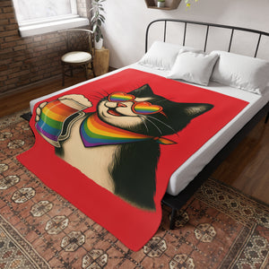 Beers & Queers  Rainbow Cat Blanket
