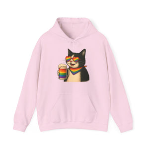 Pride Cat Hooded Sweatshirt | LGBTQ+ Apparel | Funny Cat Lover Gift