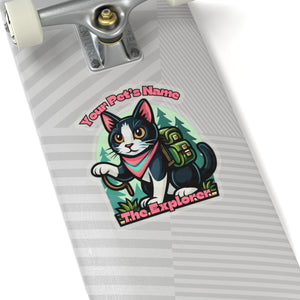 Personalised Cat or Dog Explorer Kiss-Cut Stickers