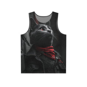 Black Cat Bandana Tank — Indie Streetwear Festival Tank Top