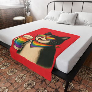 Beers & Queers  Rainbow Cat Blanket