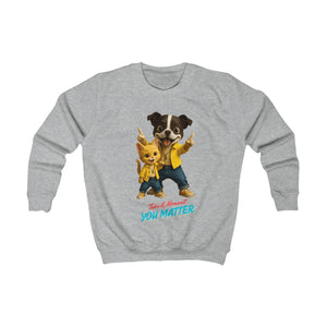 Kids Sweatshirt with Uplifting Design | Perfect Gift for Birthdays, Encouragement, Playdates, Animal Lovers, You Matter Theme