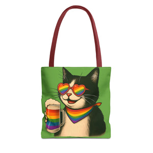 Pride Cat Tote Bag, Rainbow Accessories
