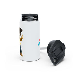 Water Bottle - Colorful Fun Characters - Kids School Travel Eco-Friendly Gift Idea