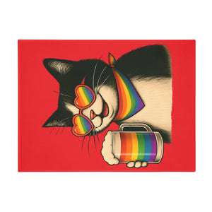 Beers & Queers  Rainbow Cat Blanket