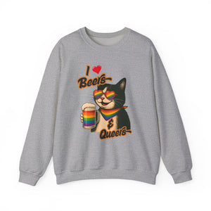 Rainbow Cat LGBTQ+ Pride Crewneck Sweatshirt
