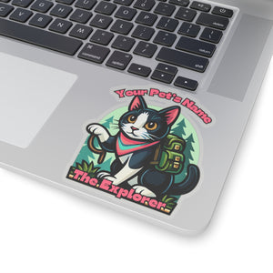 Personalised Cat or Dog Explorer Kiss-Cut Stickers