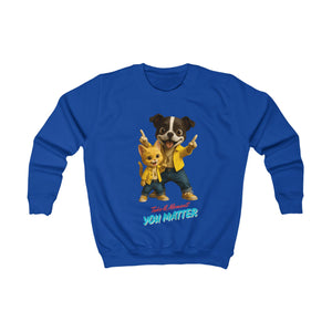 Kids Sweatshirt with Uplifting Design | Perfect Gift for Birthdays, Encouragement, Playdates, Animal Lovers, You Matter Theme