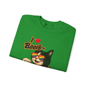 Rainbow Cat LGBTQ+ Pride Crewneck Sweatshirt