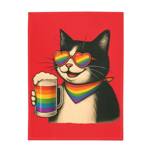 Beers & Queers  Rainbow Cat Blanket