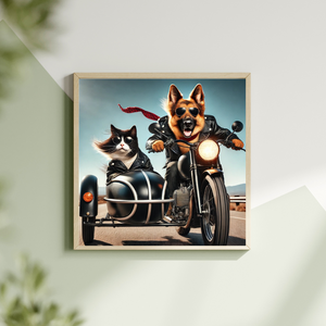 Alex & Pecco – Sidecar Rebels Digital Wall Art | Leather & Attitude Download