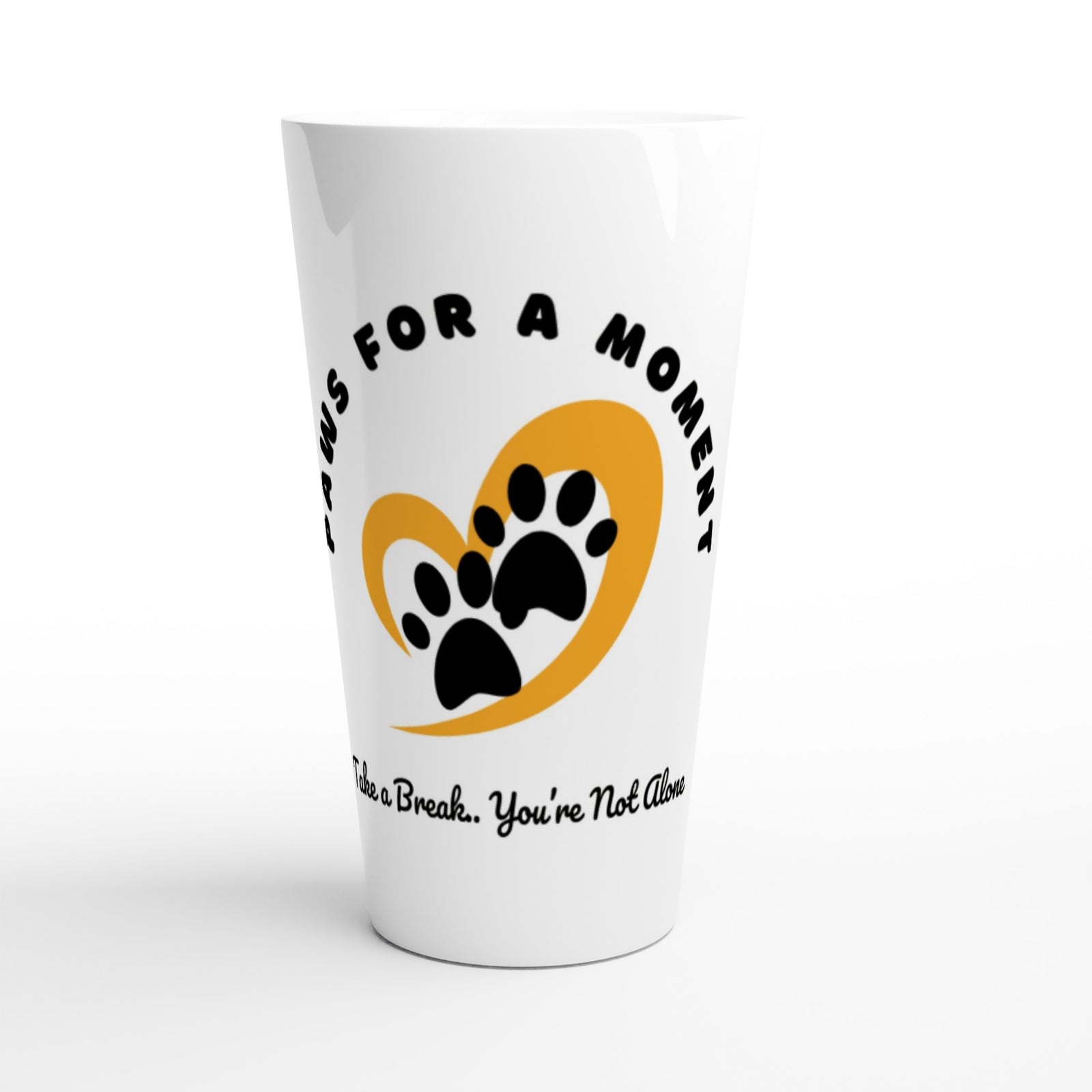 Paws for a Moment Latte Mug – Mental Health Awareness Gift