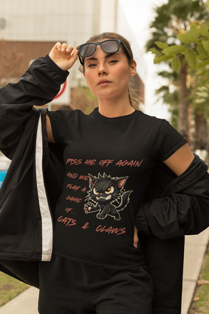 Piss Me Off Again – Funny Cat T-Shirt for Sassy & Grumpy Cat Lovers