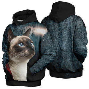 Smokey & Bros Oversized Cat Hoodie – Cozy Heavyweight Fleece