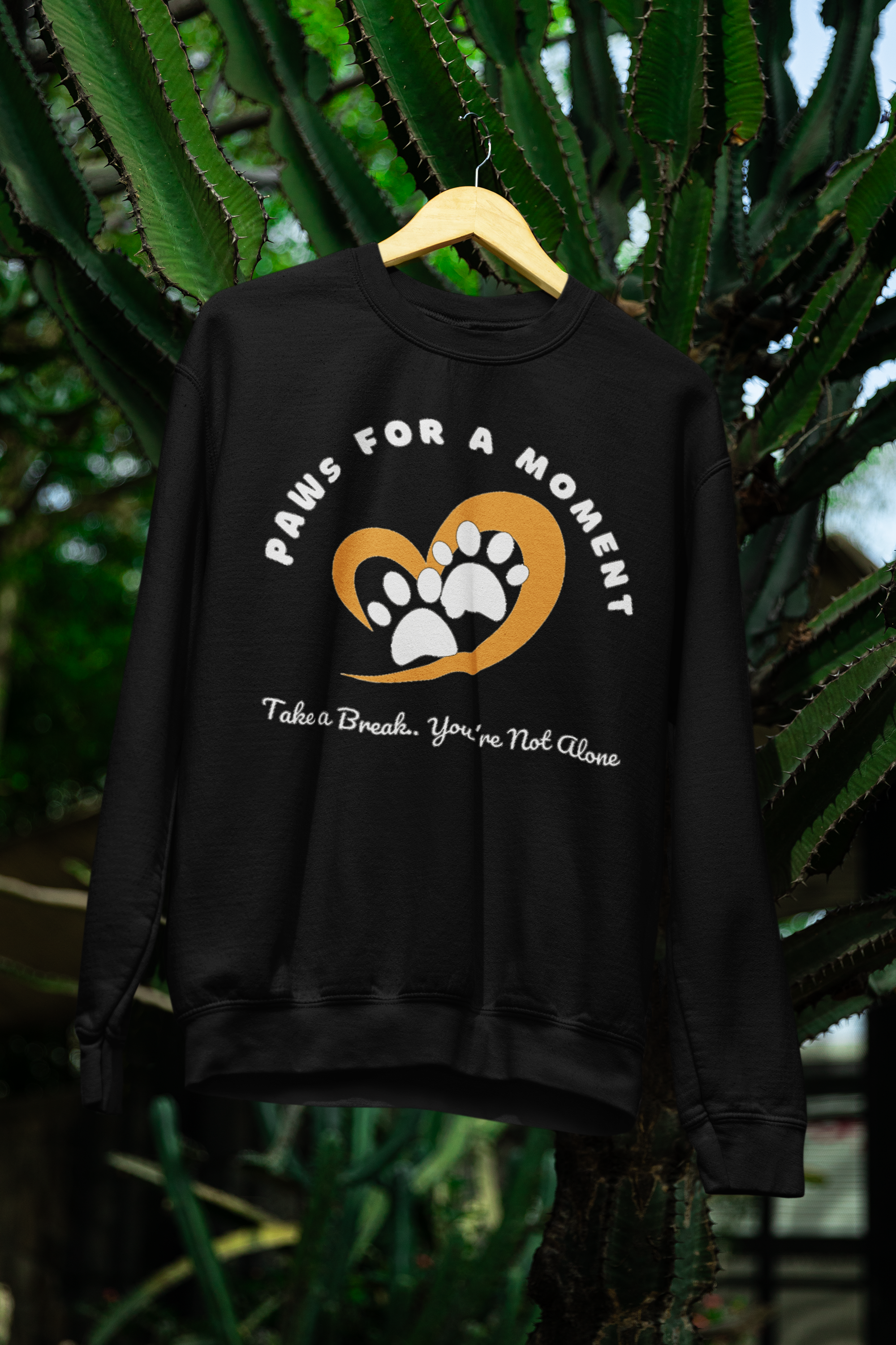 Paws for a Moment Mental Health Awareness Sweatshirt - Cozy Self-Care Gift