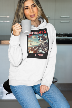 Born to Be Wild – Retro Biker Cat Hoodie | Bold & Cool Streetwear