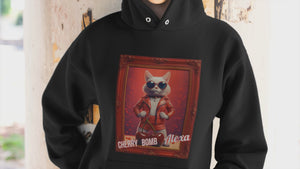 Cherry Bomb Alexa – Cozy Cat Hoodie for Music Lovers & Rebels