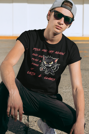 Piss Me Off Again – Funny Cat T-Shirt for Sassy & Grumpy Cat Lovers