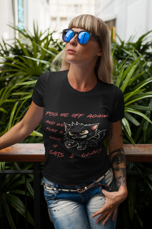 Piss Me Off Again – Funny Cat T-Shirt for Sassy & Grumpy Cat Lovers