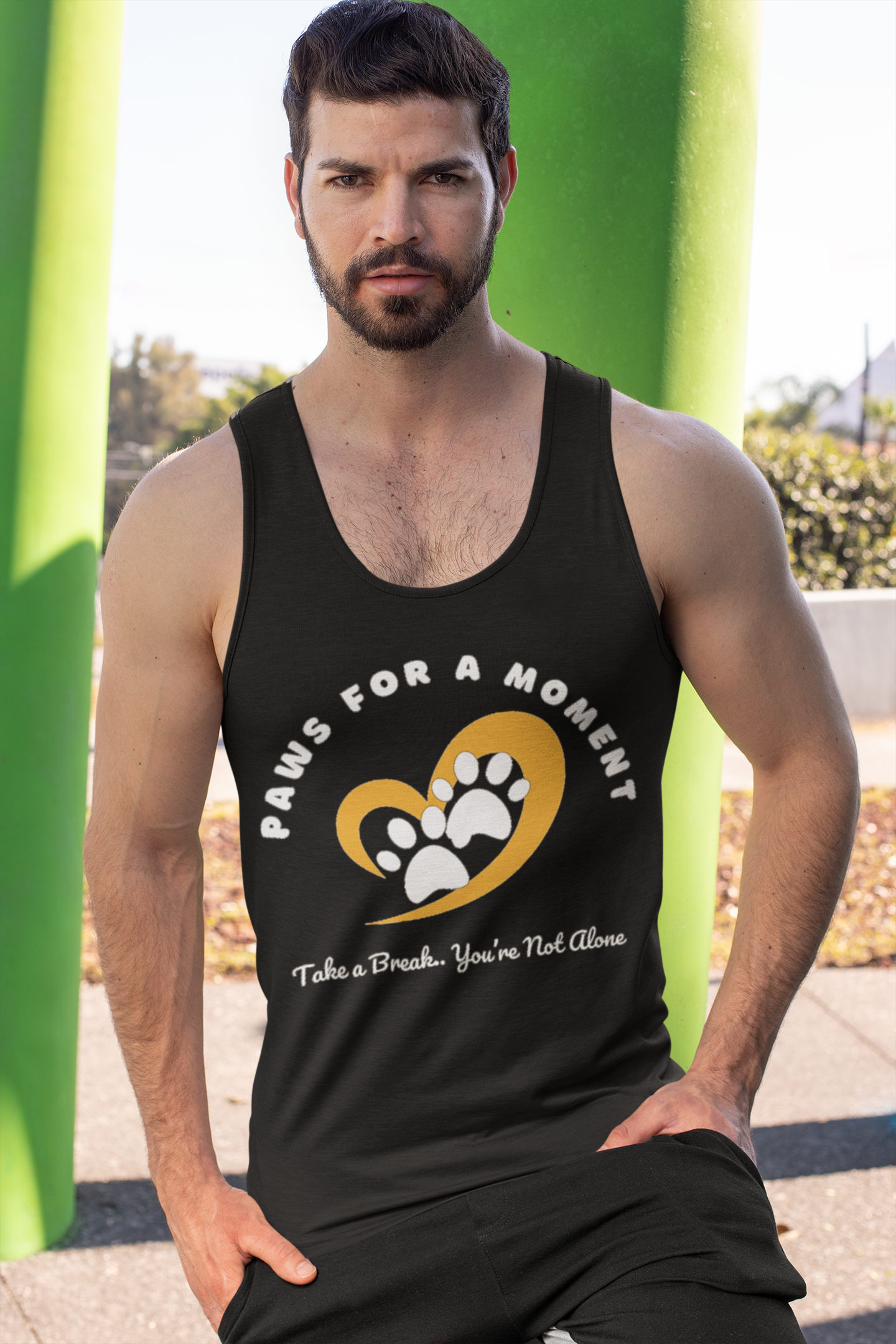 Paws for a Moment – Unisex Jersey Tank Top | Soft & Lightweight