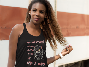 Premium Unisex Tank Top | Piss Me Off Again and We Play a Game of Cats & Claws